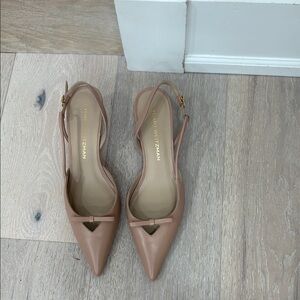 Stuart Weitzman Tan Slingback Pumps